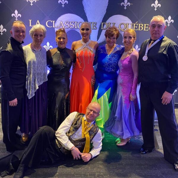 a group of adult ballroom dancers