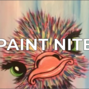 a painting of an ostrich with the words paint nite.
