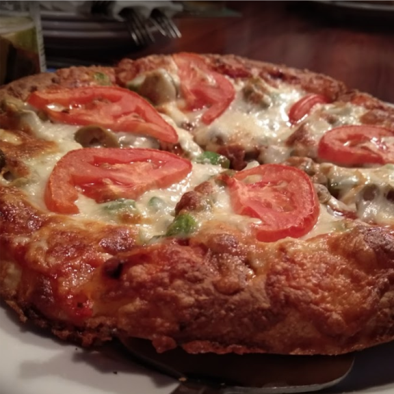 Thick crust combination pizza