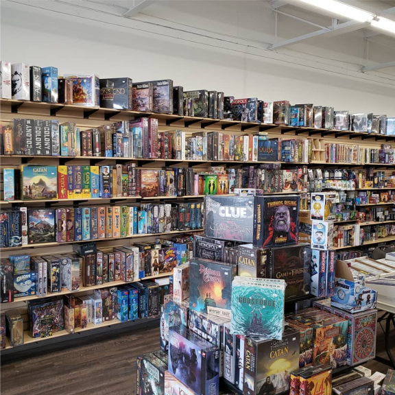 a room filled with lots of board games