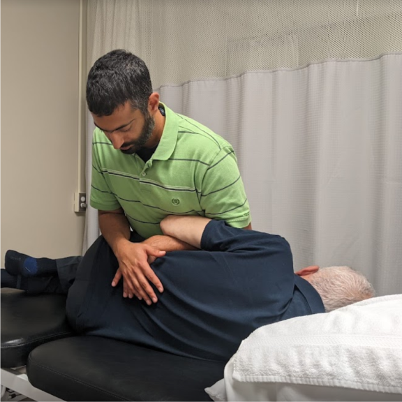 physiotherapist giving treatment