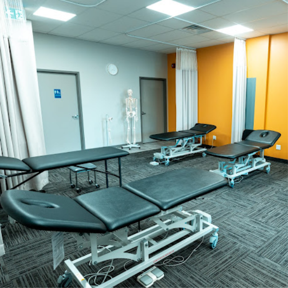 physiotherapy room with treatment tables