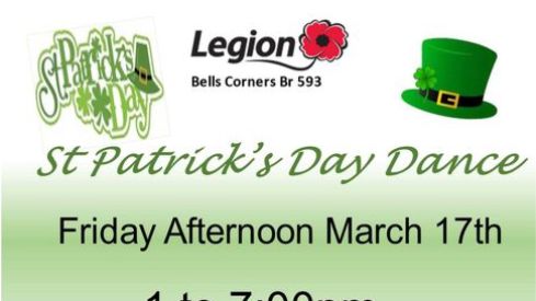 legion st patrick's day dance friday March 17
