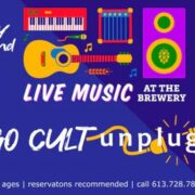 poster live music at the brewery. April 22 from 6 to 9 pm