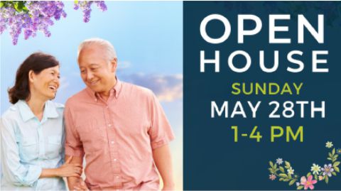 Open House Sunday May 28 from 1 until 4 pm