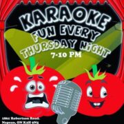 Karaoke fun every thursday night at East Side Mario's Patio from 7 to 11
