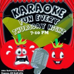 Karaoke fun every thursday night at East Side Mario's Patio from 7 to 11