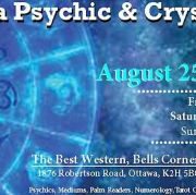 The flyer for the ottawa psychic and crystal fair.
