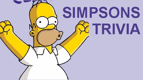 The simpsons trivia logo with the words simpsons trivia.