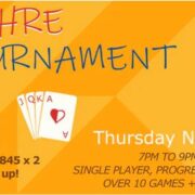 A flyer for the euchre tournament.