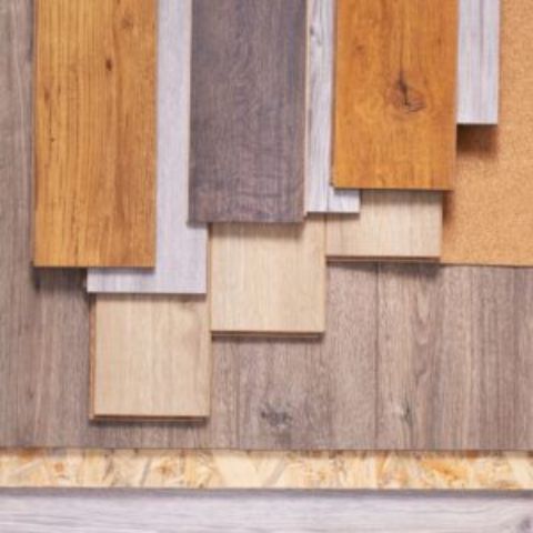 A variety of wood flooring in different colors.
