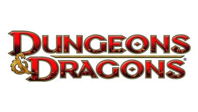 The logo for dungeons and dragons.